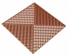 Решетка с дополнительным обрамлением 400х400х18 (коричневый)